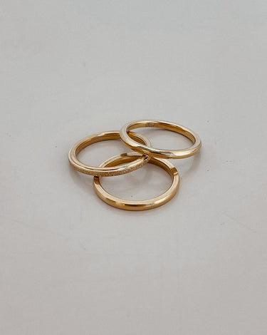 THREE SISTERS STACKING RING SET OF 3 18K GOLD PVD - STUDIO JO STORE